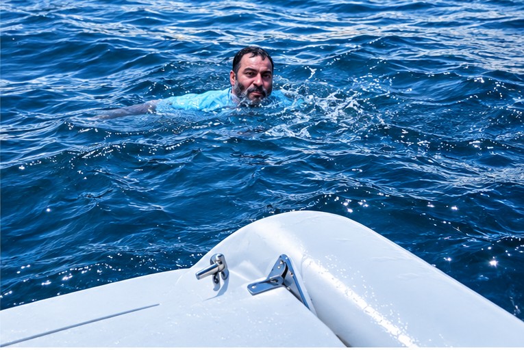 Chris Green on the water